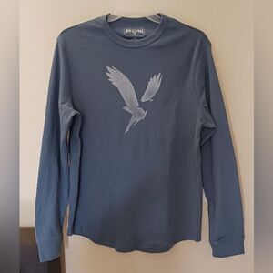 American Eagle Men's Super Soft Long Sleeve Graphic Thermal Shirt Size Large